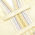 Abito midi con volant e stampa floreale in giallo Self-portrait - donna 