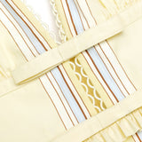 Abito midi con volant e stampa floreale in giallo Self-portrait - donna 