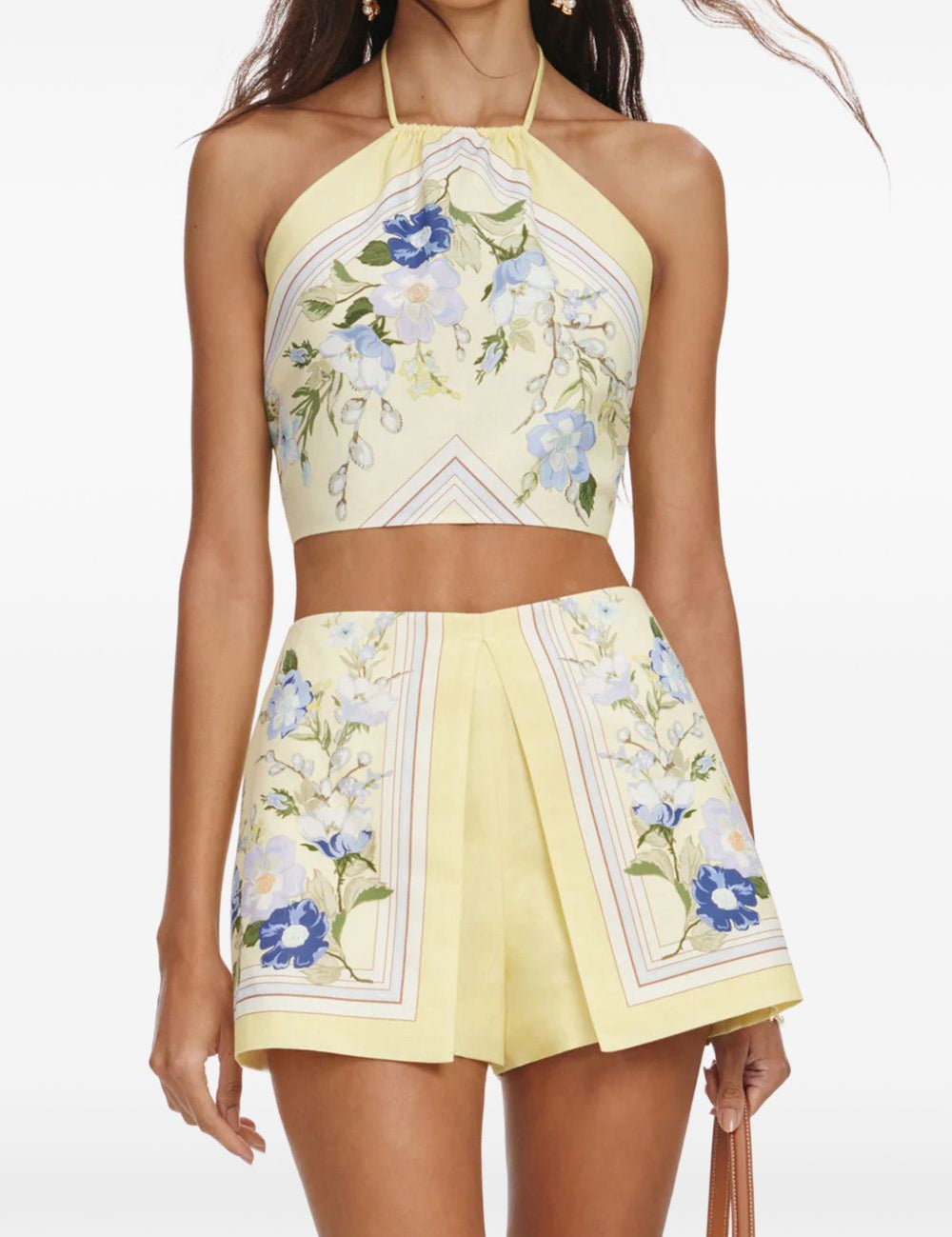 Top con stampa floreale in giallo Self-Portrait - donna 