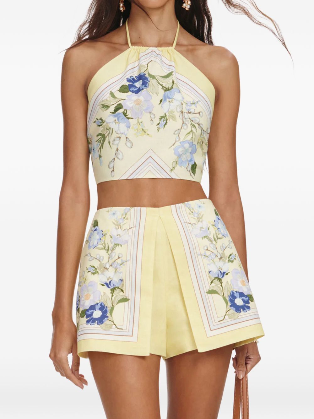Top con stampa floreale in giallo Self-Portrait - donna 