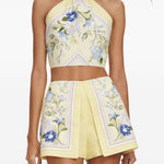 Top con stampa floreale in giallo Self-Portrait - donna 