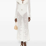 Abito lungo in crochet avorio Self-Portrait - donna 