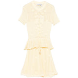 Abito midi in crochet giallo Self-Portrait - donna 