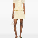 Abito midi in crochet giallo Self-Portrait - donna 