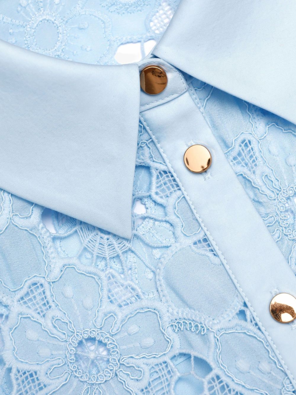 Abito midi con cintura blu cielo Self-Portrait - donna 