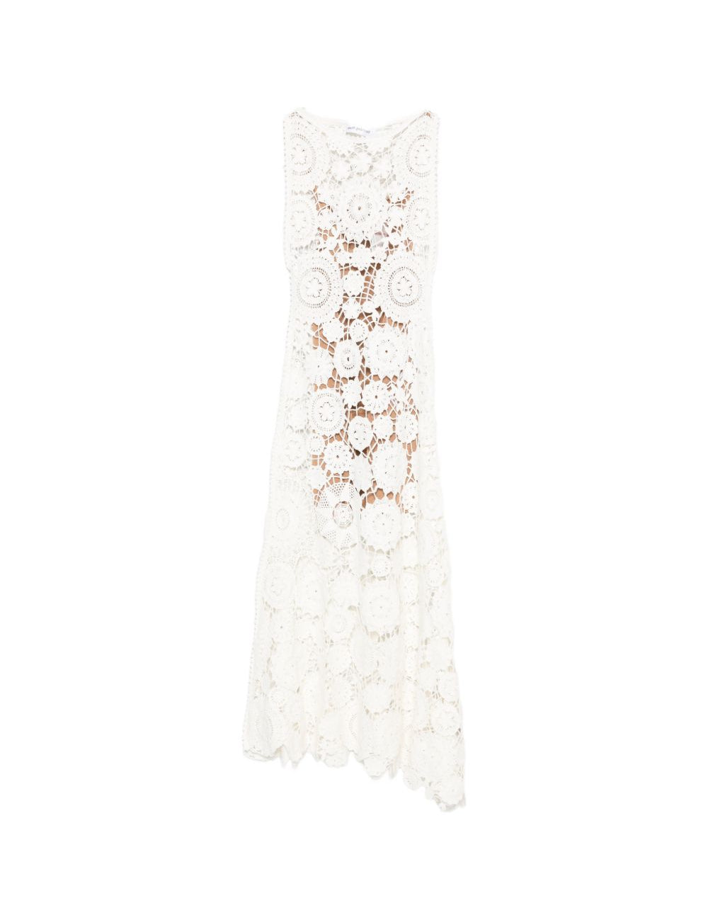 Abito midi in crochet bianco Self-Portrait - donna 