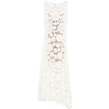 Abito midi in crochet bianco Self-Portrait - donna 