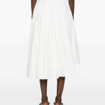 Gonna midi in poplin in bianco Self-portrait - donna 