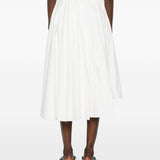 Gonna midi in poplin in bianco Self-portrait - donna 