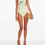 Costume da bagno con stampa floreale  in giallo Self-portrait - donna 