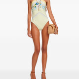 Costume da bagno con stampa floreale  in giallo Self-portrait - donna 