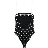 Costume da bagno a pois in nero Self-portrait - donna 
