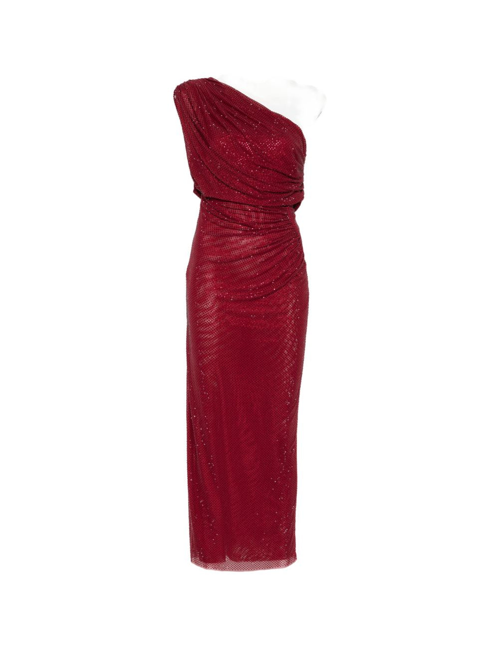 Abito midi drappeggiato in rosso Self-Portrait - donna 