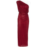 Abito midi drappeggiato in rosso Self-Portrait - donna 