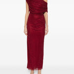 Abito midi drappeggiato in rosso Self-Portrait - donna 