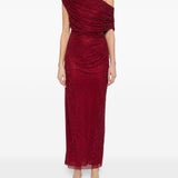 Abito midi drappeggiato in rosso Self-Portrait - donna 