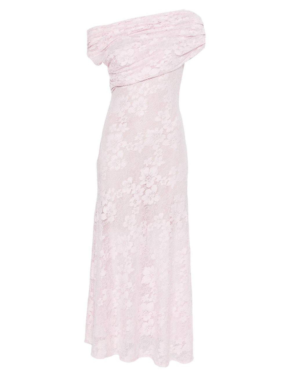 Abito midi in pizzo in rosa Self-Portrait - donna 