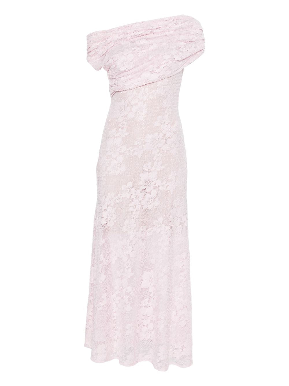 Abito midi in pizzo in rosa Self-Portrait - donna 