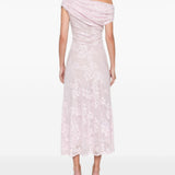 Abito midi in pizzo in rosa Self-Portrait - donna 