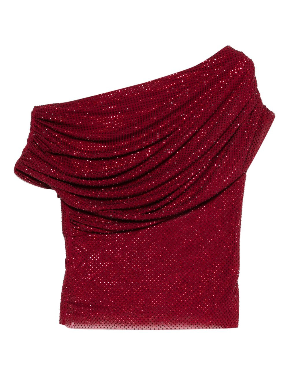 Top monospalla drapeggiato in bordeaux Self-portrait - donna 
