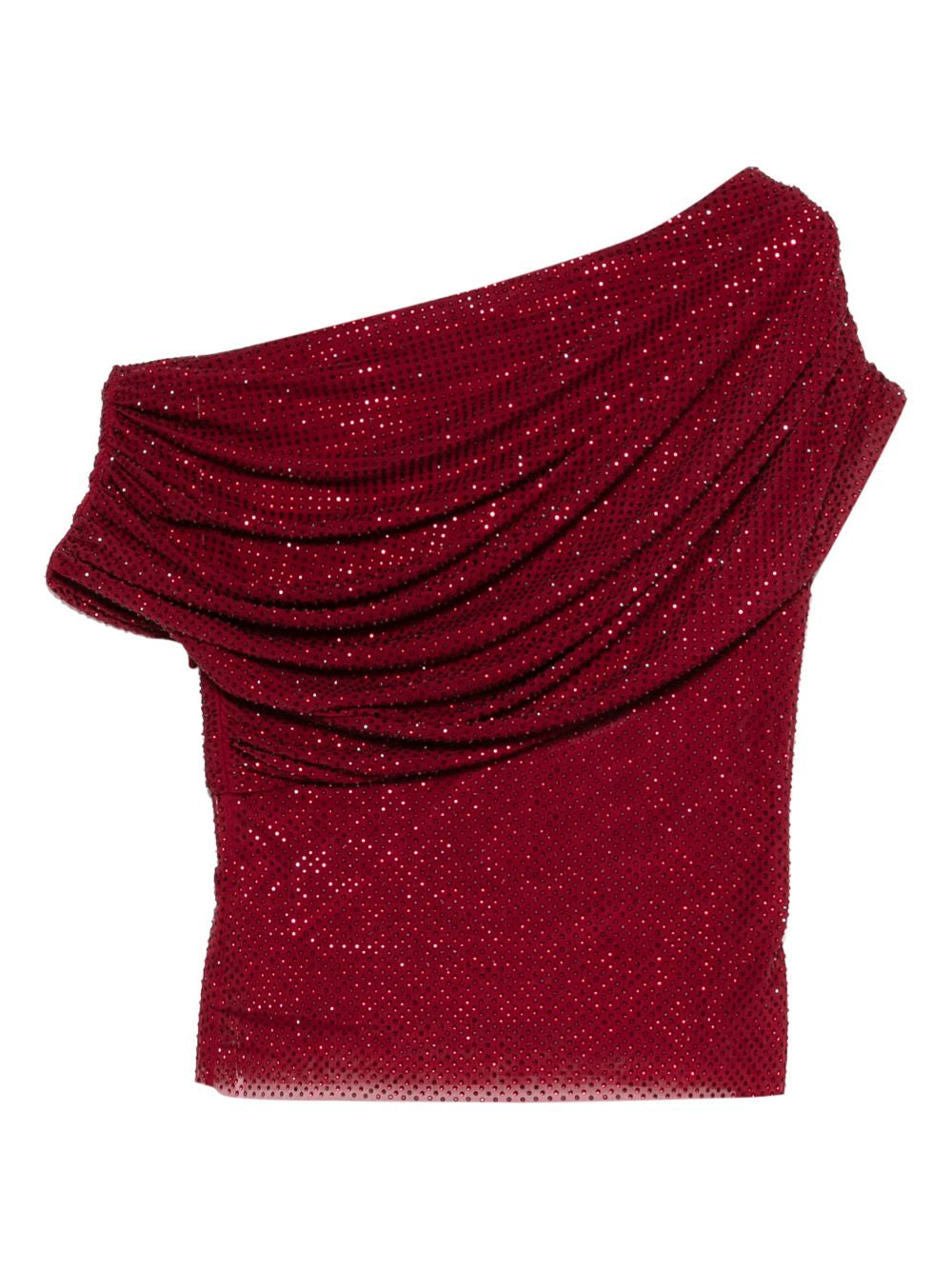 Top monospalla drapeggiato in bordeaux Self-portrait - donna 