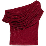 Top monospalla drapeggiato in bordeaux Self-portrait - donna 