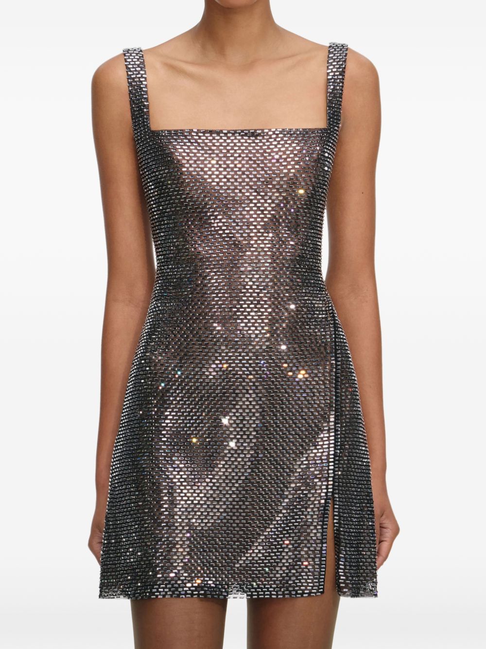 Abito corto con strass in strass Self-Portrait - donna 