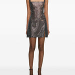 Abito corto con strass in strass Self-Portrait - donna 