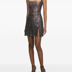 Abito corto con strass in strass Self-Portrait - donna 
