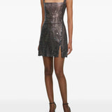 Abito corto con strass in strass Self-Portrait - donna 