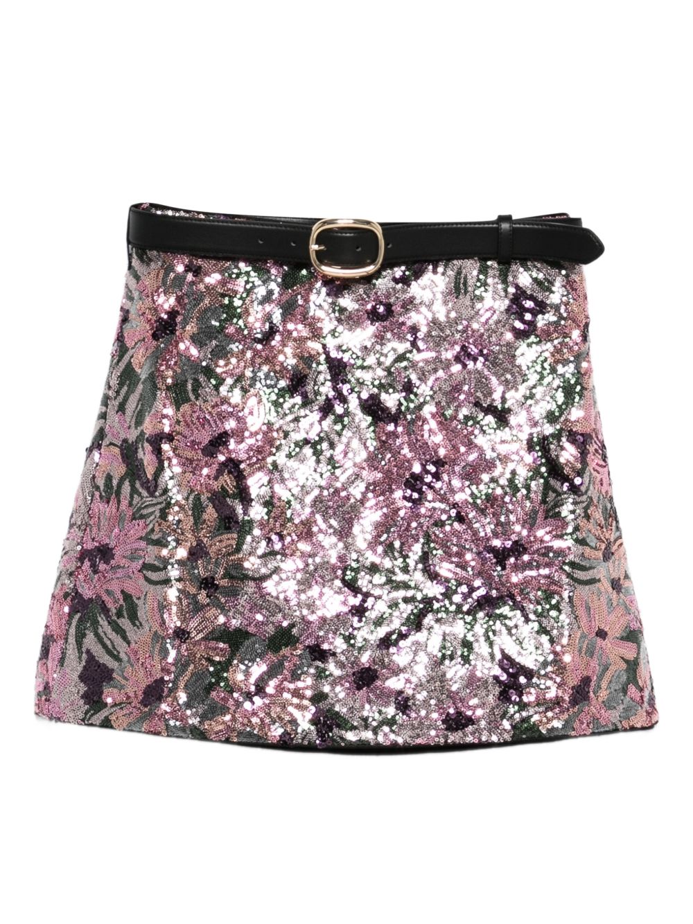 Minigonna con paillettes in rosa Self-Portrait - donna 