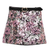 Minigonna con paillettes in rosa Self-Portrait - donna 