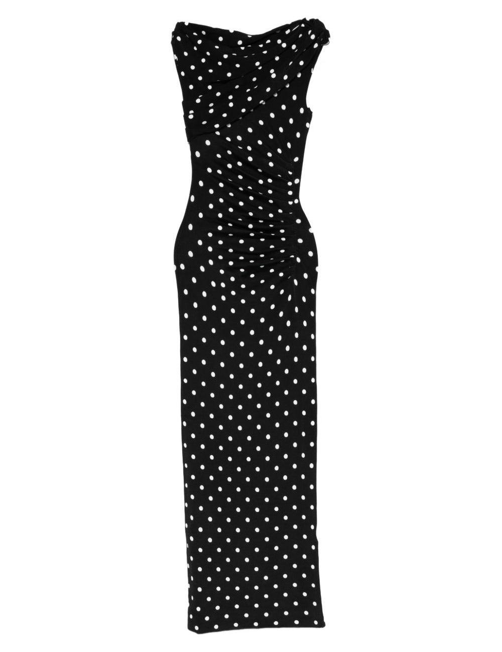 Abito midi a pois in nero Self-Portrait - donna 