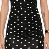 Abito midi a pois in nero Self-Portrait - donna 