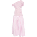Abito midi con ruches in rosa Self-Portrait - donna 