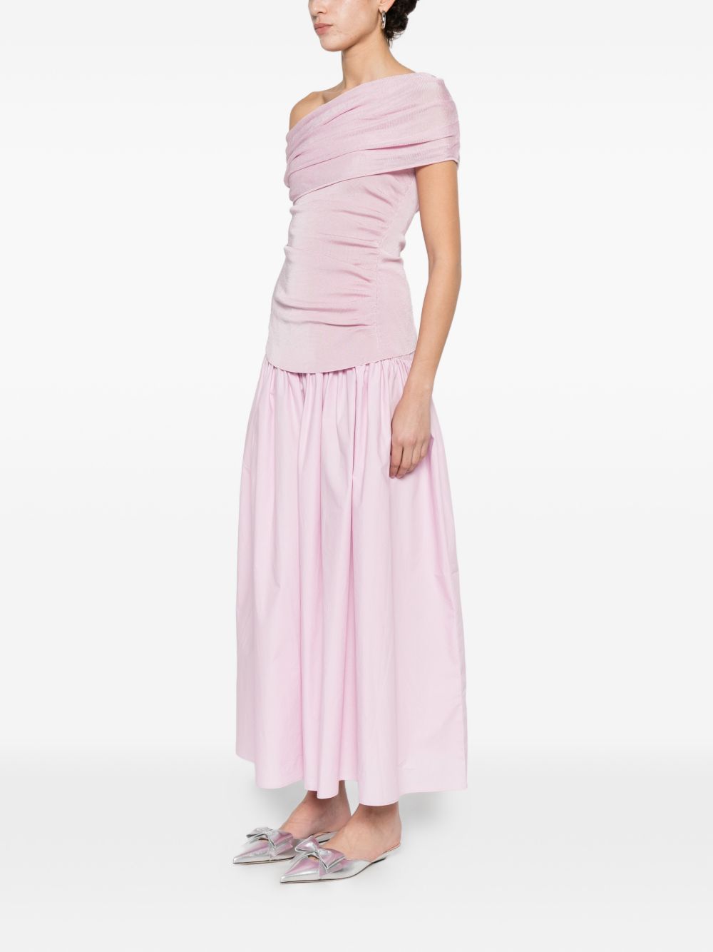 Abito midi con ruches in rosa Self-Portrait - donna 