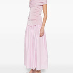 Abito midi con ruches in rosa Self-Portrait - donna 