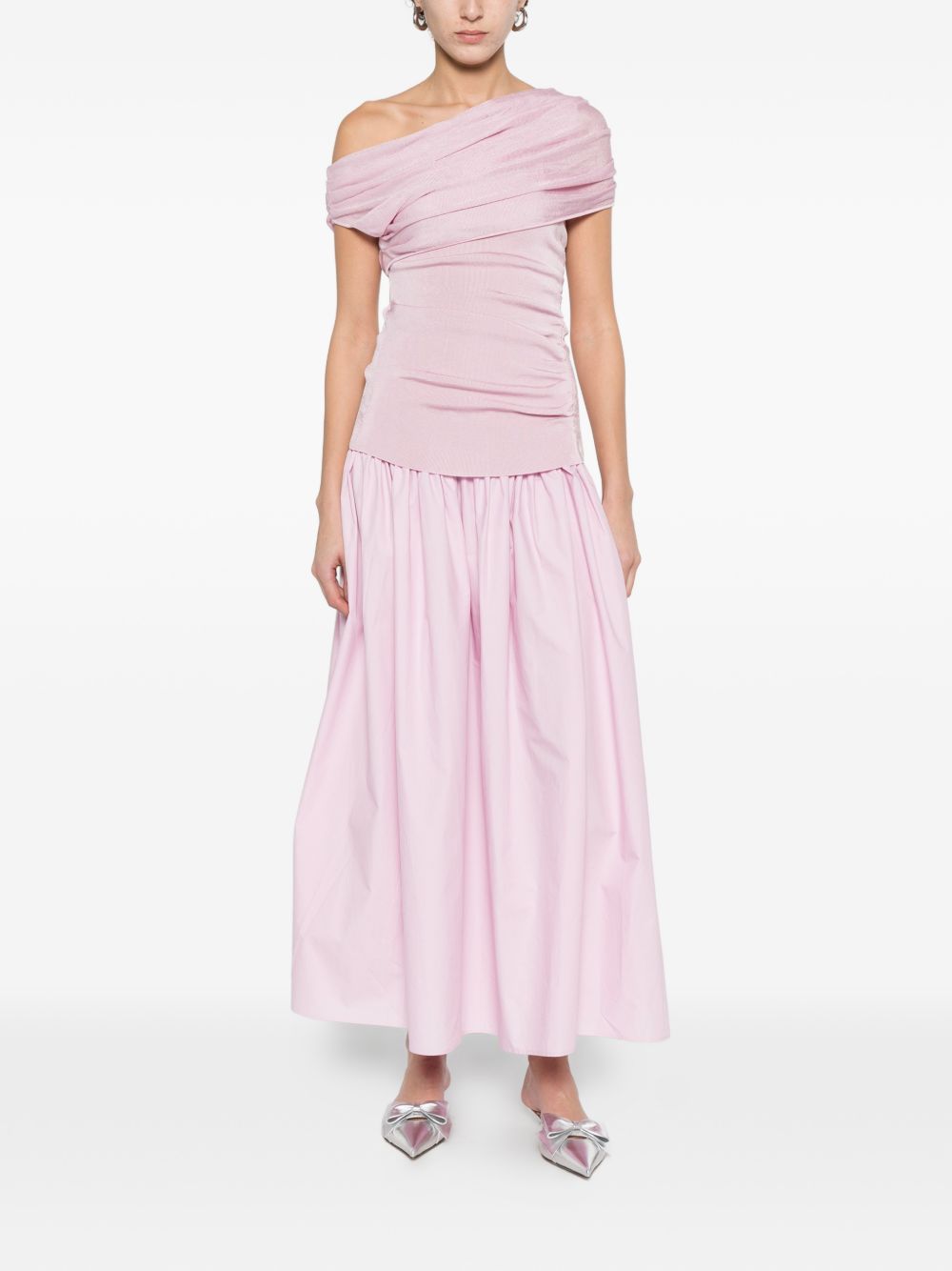 Abito midi con ruches in rosa Self-Portrait - donna 