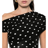 Abito corto a pois in nero Self-Portrait - donna 