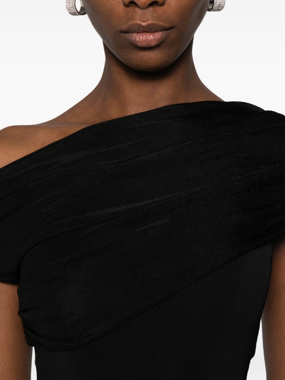 Top dal design asimmetrico in nero Self-portrait - donna 