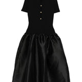 Abito midi in nero Self-Portrait - donna 