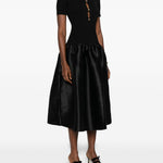 Abito midi in nero Self-Portrait - donna 