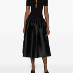 Abito midi in nero Self-Portrait - donna 