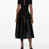 Abito midi in nero Self-Portrait - donna 
