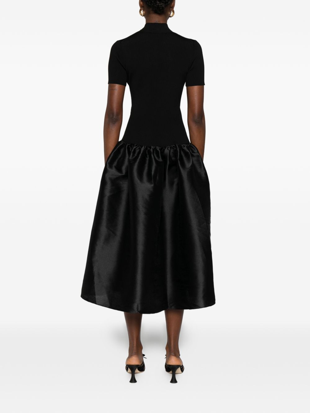Abito midi in nero Self-Portrait - donna 