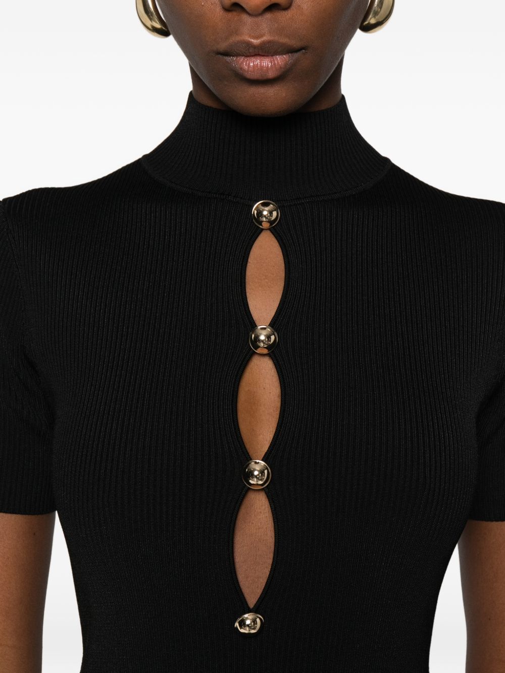 Abito midi in nero Self-Portrait - donna 