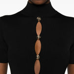 Abito midi in nero Self-Portrait - donna 