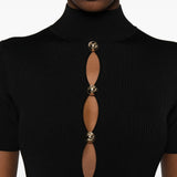 Abito midi in nero Self-Portrait - donna 