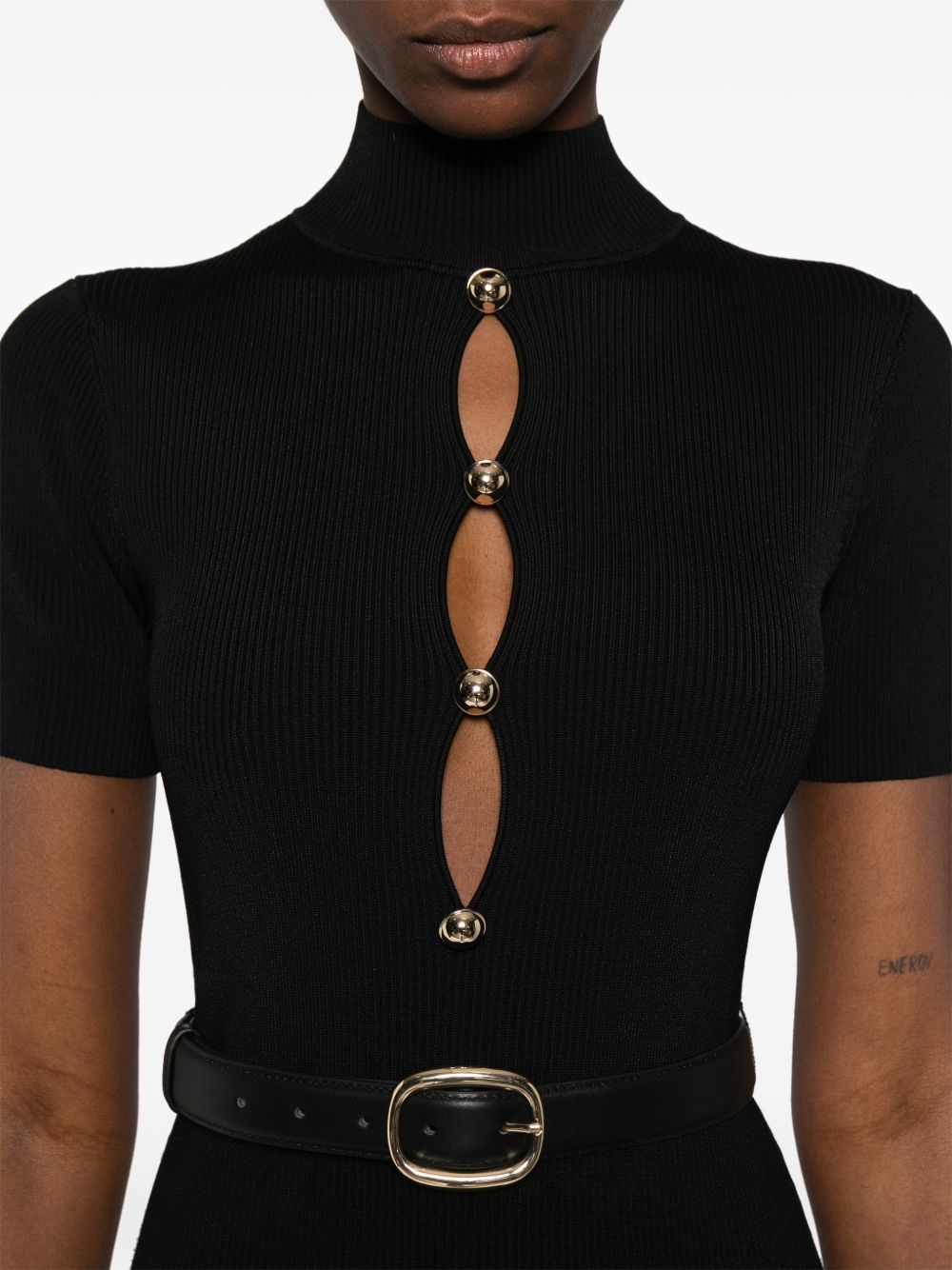 Abito midi in nero Self-Portrait - donna 