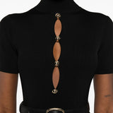 Abito midi in nero Self-Portrait - donna 